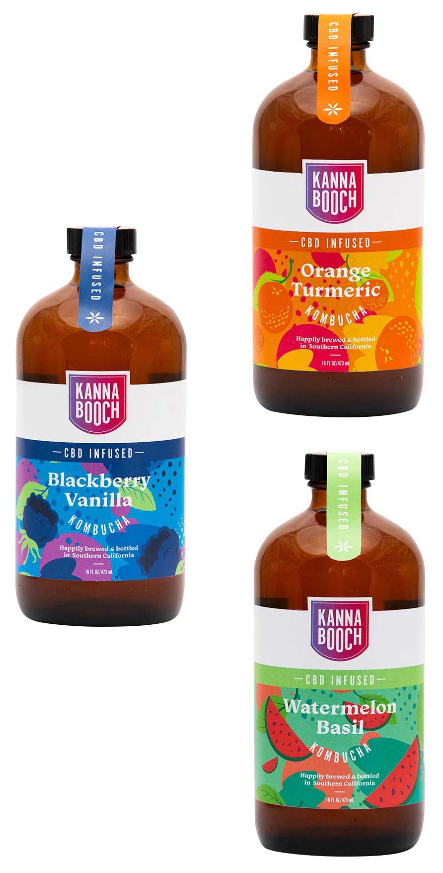Kannabooch bottle label design