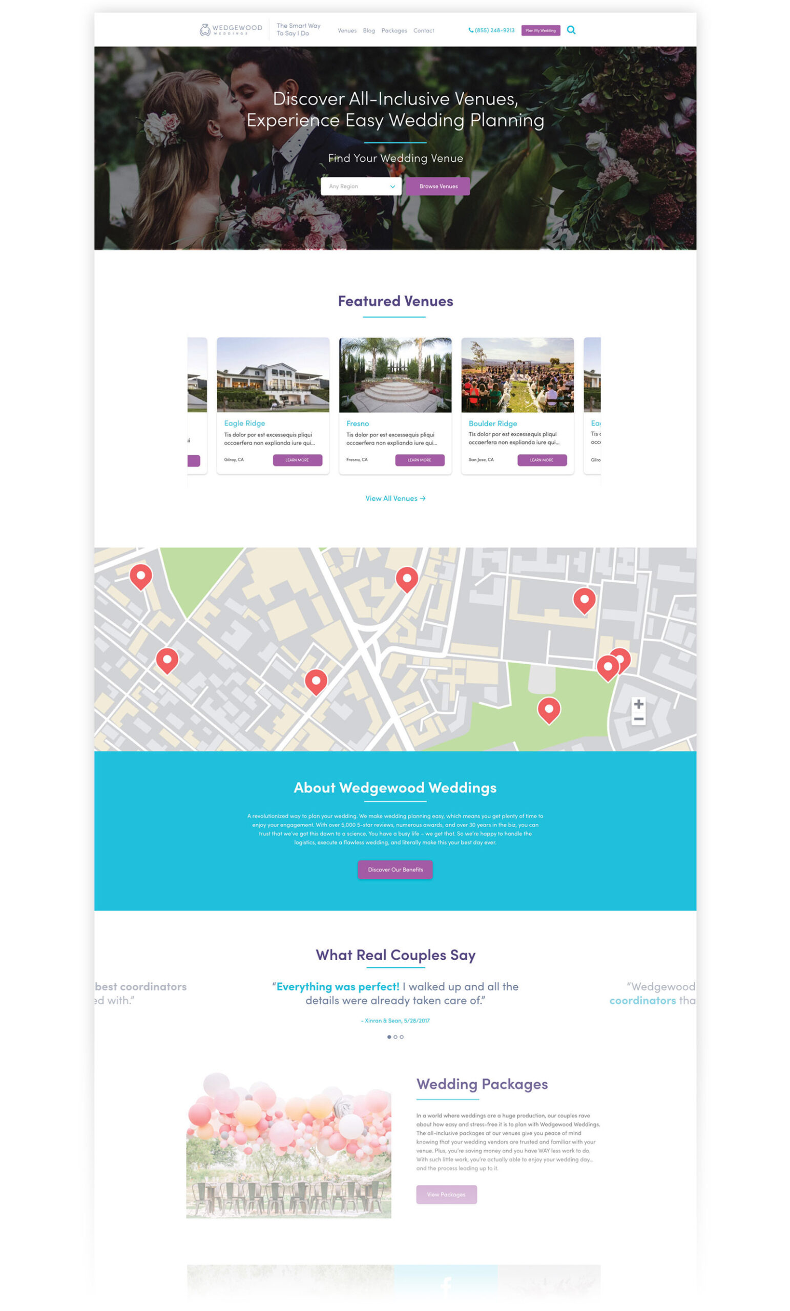 Wedgewood Weddings Website Design