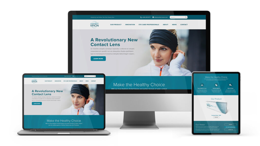 Comfort Vision website design