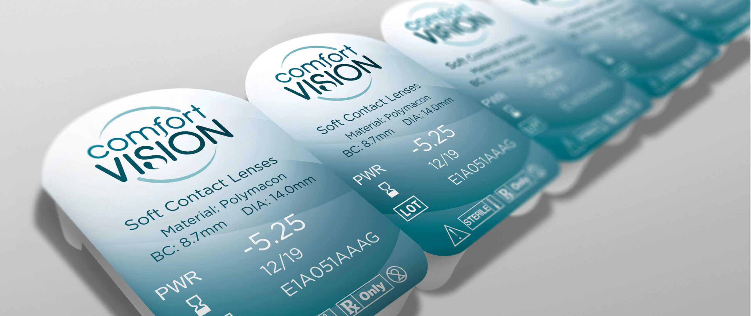 Comfort Vision contact lens packaging