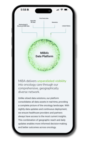 MiBA website mobile design